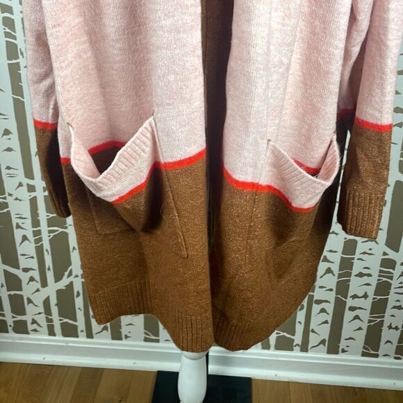 Lane Bryant Color Blocked Open Front Cardigan Sweater 26/28 4X - Picture 6 of 8